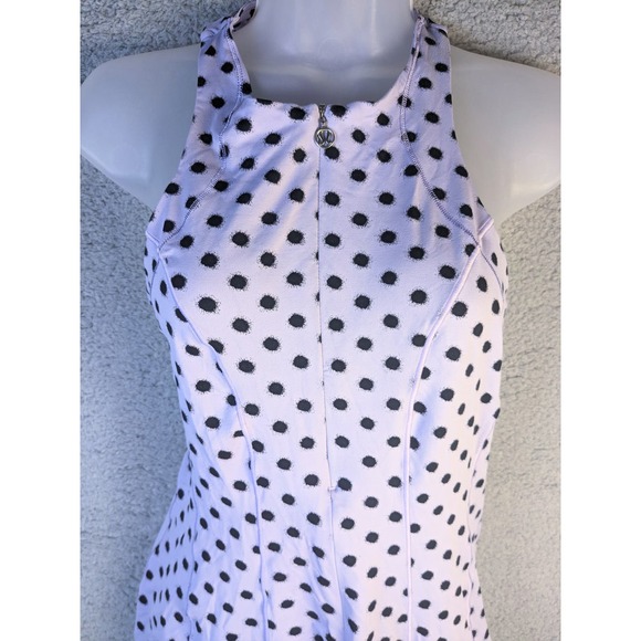 Lululemon 10 Womens Velo Vixen Sleeveless Jersey High Noon Dot Lilac / Black Top - Picture 3 of 16